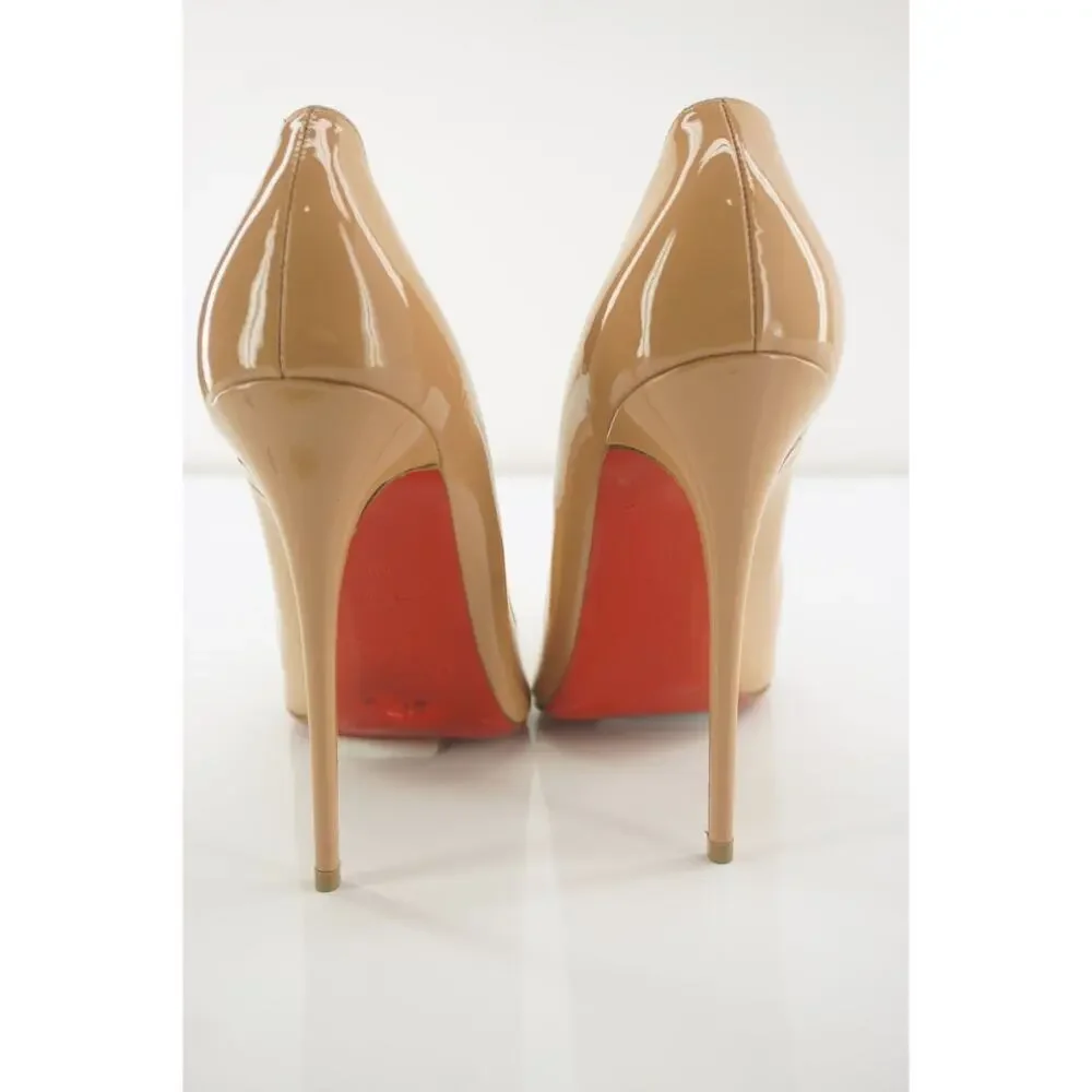 Christian Louboutin So Kate Nude Patent Pointy High Heel Pump SZ 40 10 $745 120m